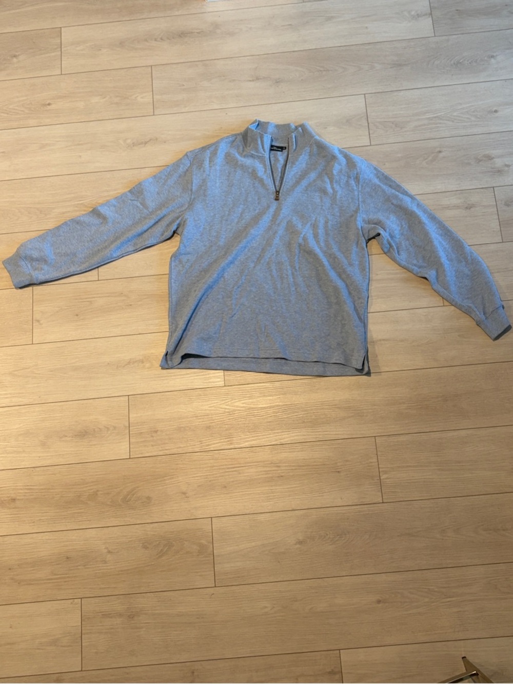 Men's Quarter-Zip Sweater Jacket - Light blue